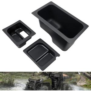 Underseat Storage Box Compatible with 2015-2021 Polaris Ranger 500/570 Mid-Size Accessories Under Seat Storage Bin Set Organizer Tray 50" Wide (fits: PRO-FIT Cage Model, 3PCS)