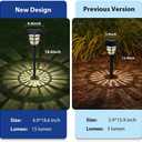pearlstar Large Solar Pathway Lights Outdoor Waterproof 8 Pack Super Bright Solar Landscape Path Lights for Garden Lawn Walkway Driveway