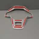 for Bronco White Interior Accessories for Ford Bronco 2021 up Steering Wheel Panel Trim (Not fit Sport)