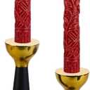 Rely+ Black & Gold Taper Candle Holders Set of 2 Modern Metal Candlestick Holders for Dining Table Centerpiece, Home Dcor, Wedding & Party Decorations