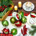 Christmas Ball Ornaments for Tree Decorations, 12 Pcs Big 3.15" Glitter Plastic Red and Green Hanging Ball Ornaments for Xmas Tree Home Winter Holiday Party Decor Indoor