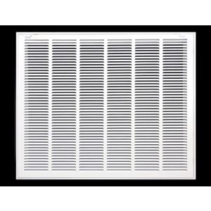 30" X 24" Return Air Filter Grille - Filter Included - Easy Plastic Tabs for Removable Face/Door - HVAC Vent Duct Cover - White [Outer Dimensions: 32 5/8"w X 26 5/8"h]