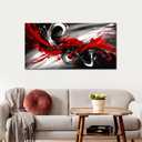 Black and White Red Large Canvas Wall Art for Living Room Framed Print Picture Painting Bedroom Office Wall Decor Modern Room Abstract Wall Decorations Artwork Size 20x40 Ready to Hang