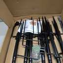 6 Pack 10 ft Heavy Duty Metal String Light Poles Adjustable Outdoor Lighting Stand for Patio, Backyard, Garden, Party & Wedding Rustproof & Sturdy with Hooks