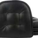 Klear Vu Omega Non-Slip Chair Cushions, Assembled in USA, U-Shaped Skid-Proof Seat Pads for Dining, Kitchen, Office, 15"x16", 4 Pack, Leather Black