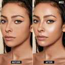 Boobeen Face Liquid Highlighter Makeup Stick, Long-lasting Waterproof Shimmer Bronzer, Silky Smooth Cream Highlighter, Three-dimensional Shimmer