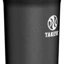 Takeya Straw Tumbler - For Coffee, Water & More - Durable with Built-In Silicone Coaster - Double Stainless Steel Insulation for Beverages - 32 oz, Onyx