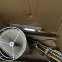 Globe Electric 61000176 62" Floor Lamp, Brass Finish, Metal, Pleated Fabric Shade, Flat Base, Pull Chain Switch on Socket, Reading Light, Office Accessories, House Decor