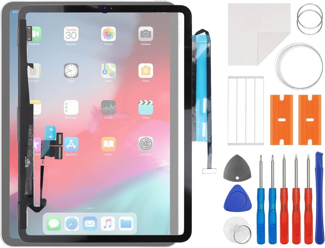New Touch Screen Digitizer Replacement for iPad Pro 11 1st/ 2nd A1934 A1979 A1980 A2013 A2068 A2228 A2230 with OCA Adhesive Repair Tools Kit-No LCD Screen