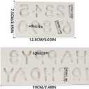 Happy Birthday Silicone Molds Birthday Alphabet Fondant Mold Numbers Chocolate Molds For Birthday Party Cake Decorating Cupcake Topper Gum Paste Candy Polymer Clay Set Of 2