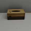 MyGift Tissue Box Cover Rectangular Rustic Torched Wood Kleenex Box Holder with Slide-Out Panel, Distressed Farmhouse Decor for Bathroom, Office, and Living Room
