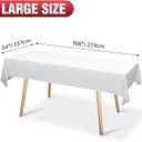 2 x 6 Pack Premium Disposable Plastic Tablecloth 54 X108 Inch Rectangle Solider Color Heavy Duty Table Cover for Dining Tables, Parties and Holidays Decorative (White)