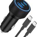 WODENTA for iPhone 17/16/15 Pro Max Car Charger, 67W 3-Port Fast USB C Car Charger Power Cigarette Lighter Adapter with 3FT USB C to C Cable for iPhone 17/17 Pro/Air/17e/16/15 Pro Max/Plus/16e, iPad