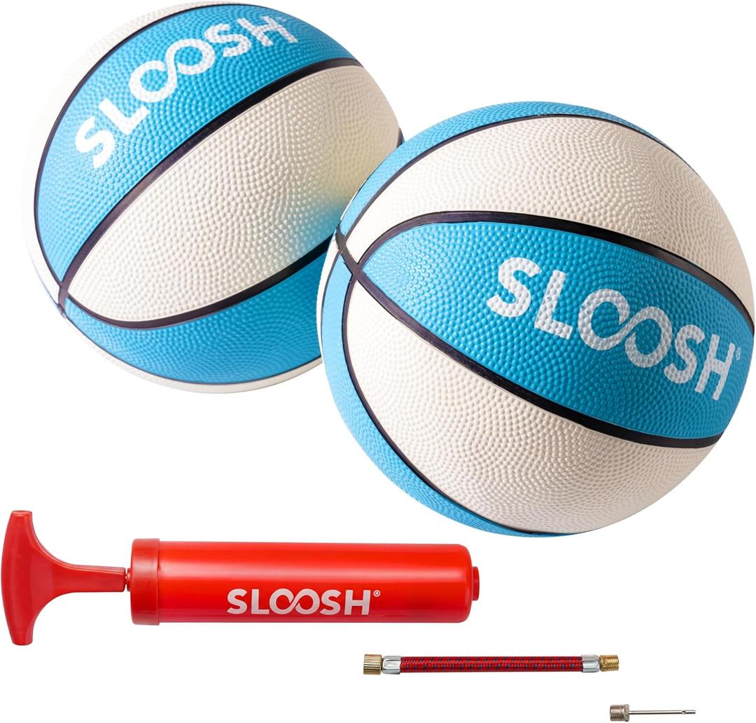 Sloosh 2 Packs 7" Pool Basketballs, Great for Floating Water Basketball Hoops, Swimming Water Toy for Kids and Adults, Pool Games Pool Party (Aquablue)
