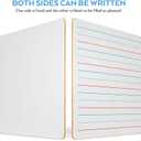 Nicpro Dry Erase Lap Board 9 x 12 inches 2 Pack Ruled Kid Double Sided Blank & Lined Small Lapboard with 8 Pens, 2 Eraser, Learning Mini Whiteboard Portable for Student and Classroom Use