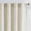 jinchan Linen Blend Curtains for Living Room 90 Inches Length 2 Panels Natural Window Treatment for Sliding Glass Doors, 50 Inches Wide Farmhouse Drapes with Rod Pocket Back Tab (50W x 90L, Ecru)