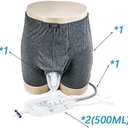 Urine Bags for Men Male Urinal - Stadium Buddy for Men - Wearable Men's Urinal with Elastic Waistband & Two 500ml Urine Collection Bag - Reusable Urine Collector (XL)