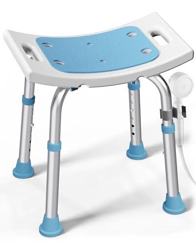 HOMLAND Shower Chair for Inside Shower, FSA/HSA Eligible 400 lbs Adjustable Shower Stool with Suction Feet, Shower Seat for Inside Tub Bathroom Bench Bath Chair for Elderly and Disabled Missing Hardware