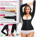 Gotoly Women Waist Trainer Corset Tummy Control Shapewear Upper Arm Shaper Post Surgical Slimmer Compression Tops (Black, M)