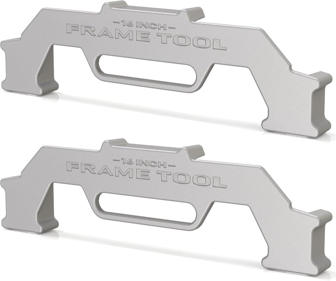 Framing Tools,16 Inch On-Center Stud Layout Tool,100% Cast Aluminum Framing Spacing Tool,Premium Wall Stud Framing Tool,Precision Measurement Jig Tool For Framing Wall (2 Pack)
