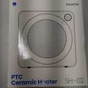 Gaiatop Mini Space Heater, Lightweight PTC Ceramic Fast Heating 500W Energy Efficient for Indoor Use, Overheating & 45 Tip-Over Protection, Portable Desk Electric Heaters for Office Home White