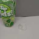 TOSSWARE NATURAL Flat Lid With Straw Slot Set of 50 - Plant Based 98mm Lids for Cold Cups - Plastic Alternative Clear Lids - Only Compatible with TOSSWARE NATURAL 98mm Cups