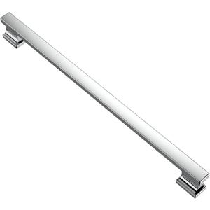 Alzassbg 5 Pack Polished Chrome Cabinet Pulls, 10 Inch(254mm) Hole Centers Silver Kitchen Cabinet Handles for Cabinets and Drawers AL3061CP