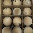 OCTERIC 24 Pcs 3.15Inches Velvet Christmas Ball Ornaments, Shatterproof Khaki Flocked Bulbs Decorations Set, Retro Decorative Hanging Plastic Ornaments for Xmas Tree Holiday Party Dcor