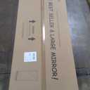 MIRUO Full Length Mirror, 64" x 21" Aluminum Alloy Frame Floor Mirror with Stand, Large Bedroom Mirror, Free Standing or Wall Mounted or Leaning Against Wall, Gold,65x22INCH_Gold