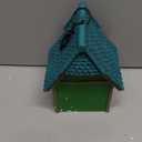 Bird Houses for Outside Cottage Garden Birdhouse Green Resin Birdhouses for Outdoors with Flower and Stone Details for Bluebird Finches Cardinals Bird Nesting Garden, Patio, Yard