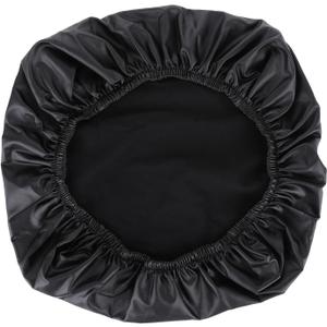 Waterproof Office Chair Seat Covers with Elastic Edges PU Leather Seat Covers for Dining Chairs Stretch Dining Room Chair Seat Covers Removable Chair Protector Seat Cushion Slipcovers (Black), Pack of 3