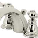 Kingston Brass KB956ACLPN American Classic Mini-Widespread Bathroom Faucet with Plastic Pop-Up, Polished Nickel