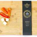 Bamboo Cutting Board by Ecozoi with 2 Slide Out Drawers. Keep Meal Prep Organized With Organic Bamboo Wooden Chopping Station. Non-Slip Butcher Block with Juice Groove for Easy Cleaning