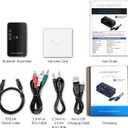 HomeSpot Bluetooth 5.3 Transmitter Adapter for TV Audio Optical aptX Low Latency Delay, 3.5mm Aux RCA TOSLINK SPDIF Optical Input for Video Watching Home Stereo [Single Stream Version]