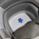 AVIDOR Baby Bathtub,Collapsible Bathtub for Newborn to Toddler,Durable Essential Infant Bath Tub,Portable Travel Baby Tub with Soft Cushion,No-Slip Hanging and Detachable(Grey)