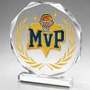 Basketball MVP Trophy - Acrylic Championship Trophy Award, 4.72x5.27 Inch - Perfect for Sports Tournaments, Academic Competitions, School Awards, Party Prizes for Adults