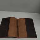 newestor Travelers Notebook Cover with Inner Pockets, Card Slots and Pen Holder, A5 Size, Dark Brown