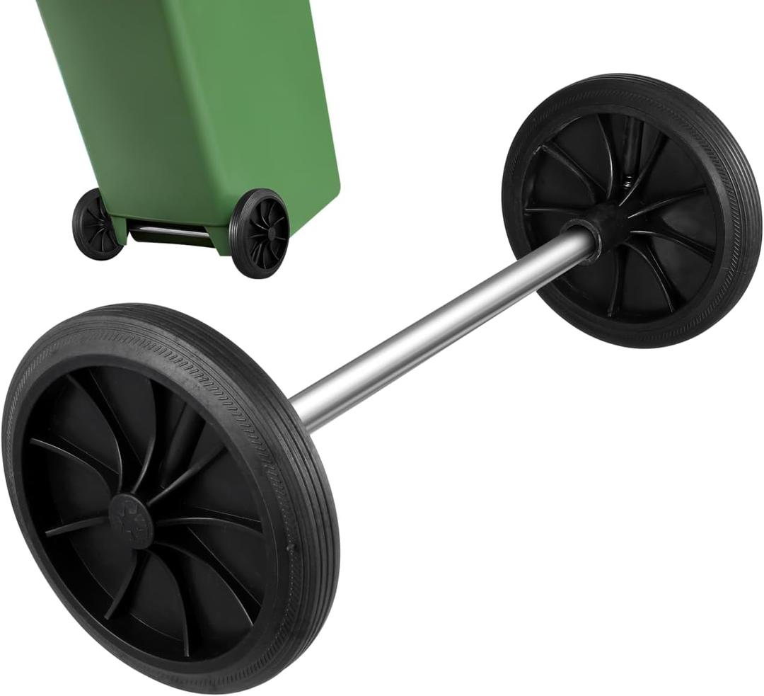 Garbage can Wheels Replacement 18.9 Inch Plastic Small Wheel for Trash can with Hollow Shaft Durable Trash Bin Accessory for Outdoor and Indoor Use