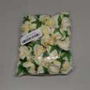 Kesote 50pcs Mini Cream White Roses Artificial Flowers Bulk, 1.6" Small Silk Fake Roses Flower Heads for Crafts, Decoration, Wedding Centerpieces Party Home Decor