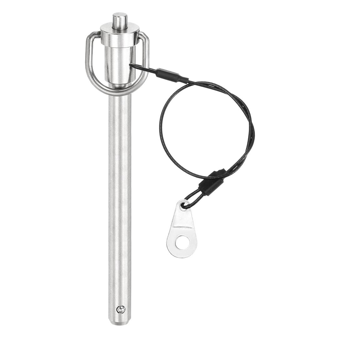 UXCELL 1 Pcs Quick Release Pin, 3/8" x 4" (Dia. x L), Stainless Steel, Silver