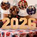 2026 Charcuterie Numbers Fillable, Wooden Number Charcuterie Board Box Serving Food Trays for New Years Graduation Party Supplies