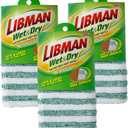 Libman Wet & Dry Microfiber Mop Refills | Dust Mop for Hardwood Floors | Wall Mop | Mops for Floor Cleaning | 3 Total Microfiber Mop Pads Included