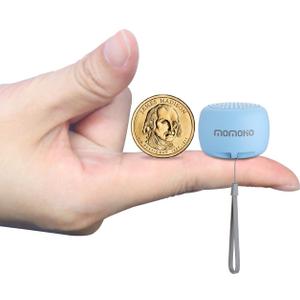 Mini Bluetooth Speaker Small Wireless with Remote Shutter,TWS Pairing, Built-in Mic, Portable Bluetooth Speaker for Outdoor and Indoor (Blue)