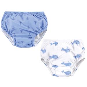 Hudson Baby Unisex Baby Swim Diapers, Blue Whale Navy Anchor, 4 Toddler