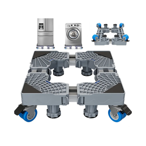 Upgraded Double Fixed Rods, Heavy-Duty Adjustable Washer Stand 18.1”-24.8” with 4 Locking Wheels & 4 Strong Feet - Supports up to 660 lbs, Ideal for Washer, Dryer & Mini Fridge