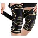 Copper Knee Brace for Women Men 2-Pack, Knee Compression Sleeve with Straps, Knee Braces for Knee Pain, Knee Support for Running Working