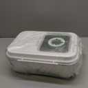 Airtight Stainless Steel Food Storage Container 15lb - Kitchen & Pantry Canister for Rice, Flour, Sugar, Baking Supplies with Measuring Cup & Spoon (Silver)