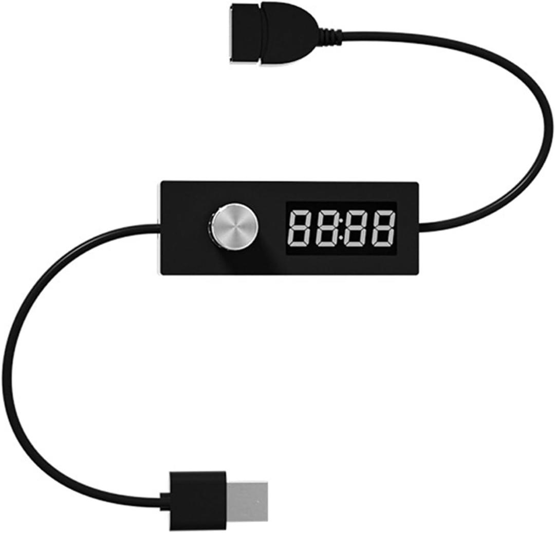 Digital Display USB Timer Power Off Switching Cable Adjustable Countdown from 5 Minutes to 24 Hours 55 Minutes