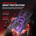 TONGATE Magnetic for Samsung Galaxy S25 Ultra Case with Privacy Screen Protector, [Compatible with MagSafe][Camera Protective Cover][Military-Grade Protection] Ring Stand Phone Case S25 Ultra, Purple
