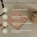 bingaai Cedar Wood Shower Mat, Cedar Wooden Bath Mats, 30" Square Mat, Foldable Wood Bath Mat Non-Slip for Bathroom Bathtub Spa Sauna Garden Home, Wooden Floor Mat Large for Indoor and Outdoor